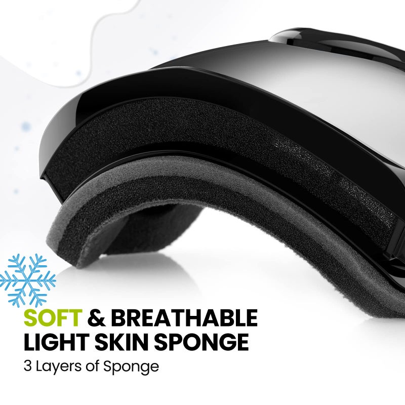 OutdoorMaster Kids Ski Goggles, Snow Goggles for Boys & Girls with 100% UV Protection - VLT 10.1% - Image 4